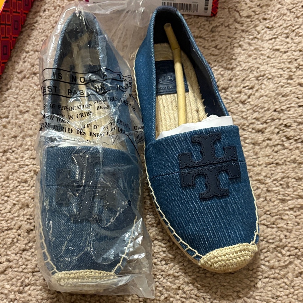 Tory Burch Denim Blue Espadrilles